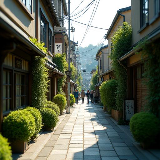 A view of the charming Kagurazaka district in Tokyo